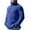 Blue, variant on JTieacloth Casual Mens Sweaters Mens Autumn And Winter Fashion Casual Turtleneck Color Matching Knitted Wool Coat Sweater(Blue)