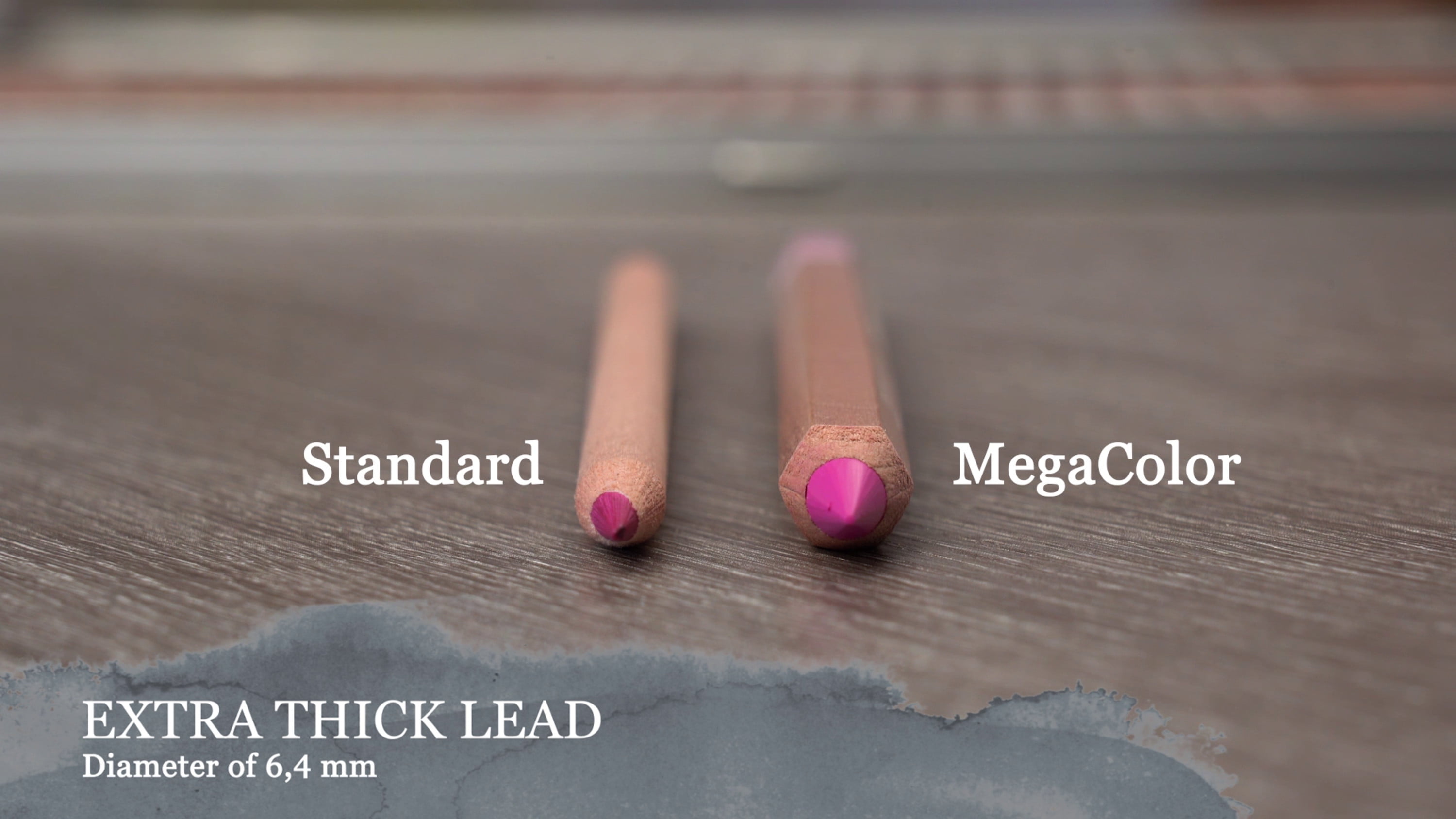 Cretacolor MegaColor Pencil Set, Megacolor Tin Set of 12 Assorted Colors