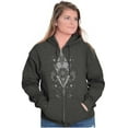 thumbnail image 3 of Fish Triangle Compass Spirit Animal Zip Up Hoodie Men's Women's Brisco Brands L, 3 of 6