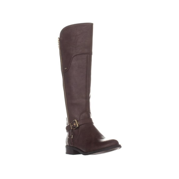 Womens G By Guess Harson5 Wide Calf Knee High Boots, Dark Brown