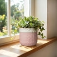 thumbnail image 2 of Ordivic 6 Inch Pink Ceramic Planter with Drainage Hole – Small Round Flower Pot for Succulents, Orchids, Indoor Outdoor, Boho Home Decor, Gift for Plant Lover, 2 of 7