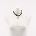 thumbnail image 6 of Pre-Owned CHANEL Coco Mark Choker Accessory, GP (Gold Plated), Leather, Women's, Gold and..., 6 of 7