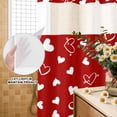 thumbnail image 2 of No Hook Shower Curtain with Built-in Rings - Red Valentine's Day Washable Waterproof Fabric Bathroom Curtains for Hotel,Rentals, 66 X 72 Inch Long , Valentines Love Heart, 2 of 9