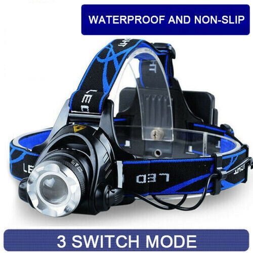 Rechargeable Tactical 350000LM  LED Headlamp 186**50 Headlight Head Torch Lamp 