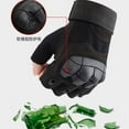 thumbnail image 3 of TELOLY 1Pair Winter Fingerless Workout Gloves for Men, Secure Fit M, Black, 3 of 7