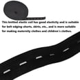 thumbnail image 4 of Elastic Band with Holes Elastic Band Button Elastic Button Holes Sewing Elastic Bands with Buttonhole,Black, 4 of 8