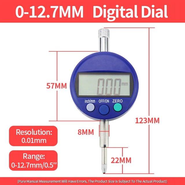 Dial Indicator Micrometer Hour Type Indicator Precision Comparator Measuring Clock Indicator Dial Gauges Measuring Instruments ,Accurate Readings