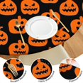 thumbnail image 4 of Spooky Halloween Themed Round Table Cover with Elastic Edge - Fits 52 Inch Table Perfectly for Party Dining Kitchen Washable Decor, 4 of 6