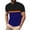 Blue, variant on ITSAME Men's Short Sleeve T-Shirt, Classic Fit Crew Neck Trendy Color Block Summer 2025 Casual Tee Blue 2XL