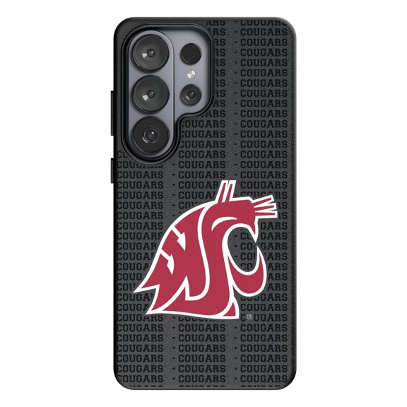 Keyscaper Washington State Cougars Text Backdrop Galaxy Magnetic Bump Case