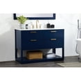 thumbnail image 2 of 48 inch single bathroom vanity in blue with backsplash, 2 of 8