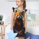 thumbnail image 4 of Fotbe Prairie Meditating Raccoon Vestido de Dormir para Niñas de 3 a 10 Años, Mangas Cortas, Estilo Princesa, Pijama Camisón con Mangas Voladas-X-Large, 4 of 6