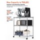 thumbnail image 3 of Shelving Simple Deluxe Heavy Duty con 3 estantes y ruedas cromadas, 3 of 8