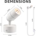 thumbnail image 5 of SUNVIE 2 Pack LED Uplights for Indoor Use, Warm White Floor Spotlight Lamp, 120V Accent Lighting, 5.9ft Cord with Foot Switch, 5 of 7