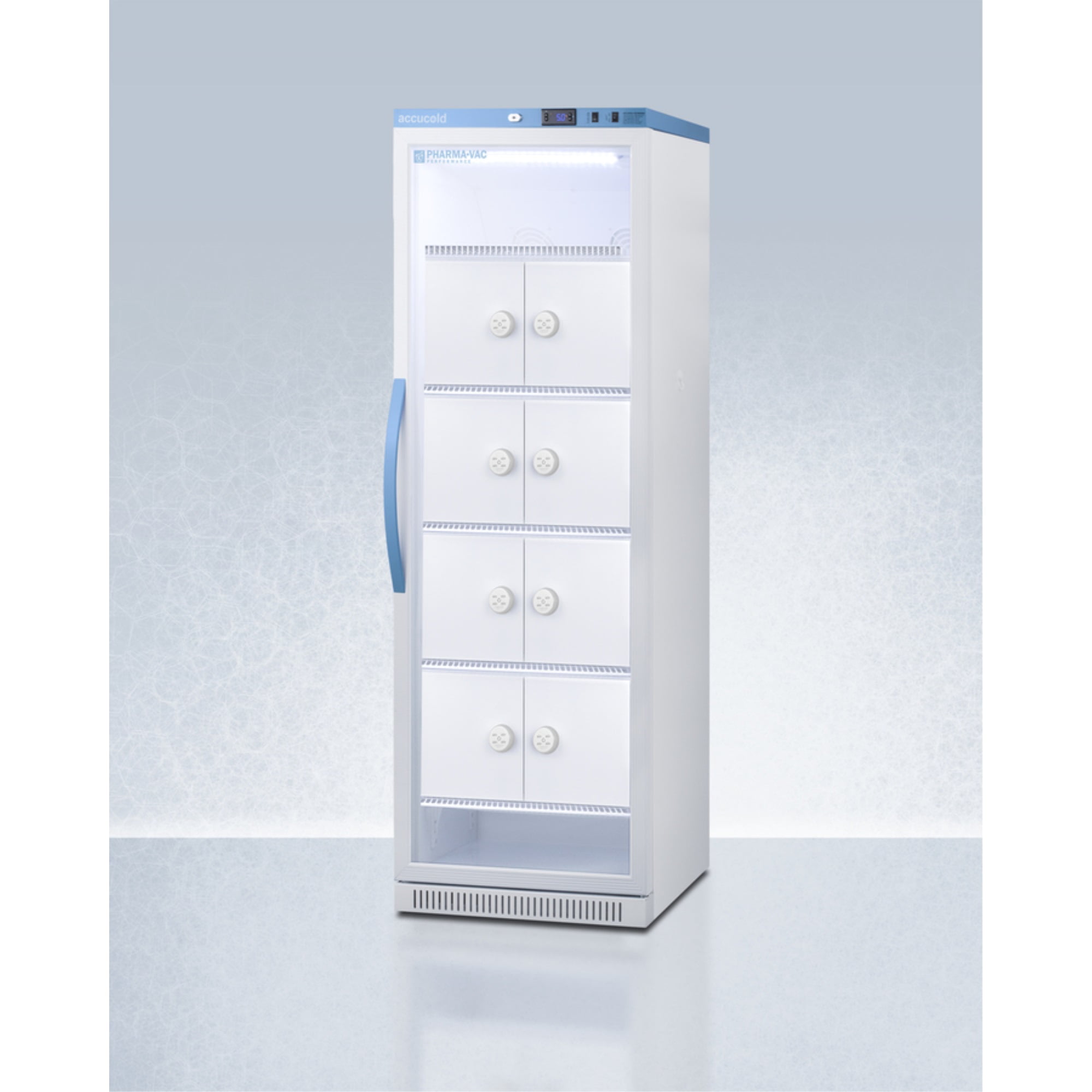 Pharma-Vac Performance Series 15 cu.ft. all-refrigerator with glass door and internal lockers