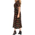 thumbnail image 2 of HAPPY BAY Women's Loungewear Loose Slit Dress Caftan Long Muumuu Nightgown 2X-3X Black-A611, 2 of 3