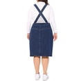 thumbnail image 3 of Vestido de mezclilla de talla grande Agnes Orinda para mujeres, con botones frontales, tirantes ajustables y falda tipo suspender 1X azul oscuro, 3 of 6