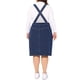thumbnail image 3 of Vestido de mezclilla de talla grande Agnes Orinda para mujeres, con botones frontales, tirantes ajustables y falda tipo suspender 1X azul oscuro, 3 of 6