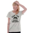 thumbnail image 4 of Save The Chubby Unicorns Fantasy Womens Fitted Plus Size Graphic Tee Brisco Brands 2X, 4 of 5