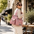 thumbnail image 5 of Water Resistant Travel Tote Bag for Women, Large Capacity Oxford Cloth Handbag with Multiple Pockets, 3 Way Carry Shoulder Crossbody Bag for Work, Shopping, Commute and Travel, 5 of 5