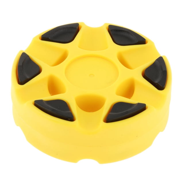 bedienty Rondelle de Hockey à Roulettes en Ligne Durable Multifonctionnelle Bleu Équipement Rondelle Jaune Glace 76x25mm