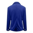 thumbnail image 5 of Olyvenn Trendy Double Breasted Suit Small Jacket for Women Solid Slim Fit Business Work Office Lightweight Lapel Collar Womens Suit Button Open Front Casual Long Sleeve Blazer Jackets Blue 12, 5 of 5