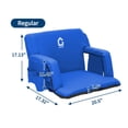 thumbnail image 2 of Wisykoke 2 Pack 20.5 inch Wide Stadium Seats for Bleachers with Back Support, 6-Position Adjustable Bleacher Chairs with Armrests, Cup Holder & Thick Cushion, Large Pockets for Outdoor Sports & Conce, 2 of 22