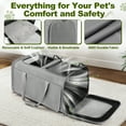 thumbnail image 4 of Monasem Large Pet Carrier for 2 Cat Dog, Airline Approved Soft-Sided Cats Puppy Travel Bag for Pet up to 38lbs(Grey), 4 of 7