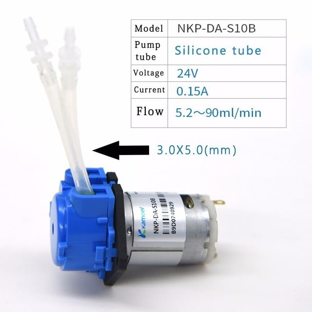 Kamoer DC 12V 24V Dosing Pump Peristaltic Pumps Dosing Head With Connector Arduino Aquarium Lab Analytic Diy Liquids Motor Tool