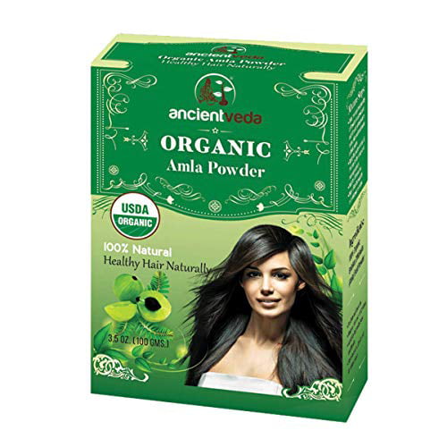 AncientVeda Amla Powder All Natural Cure for Dandruff, Hair Loss, Grey Hair  | 100% USDA Organic Hair Treatment 