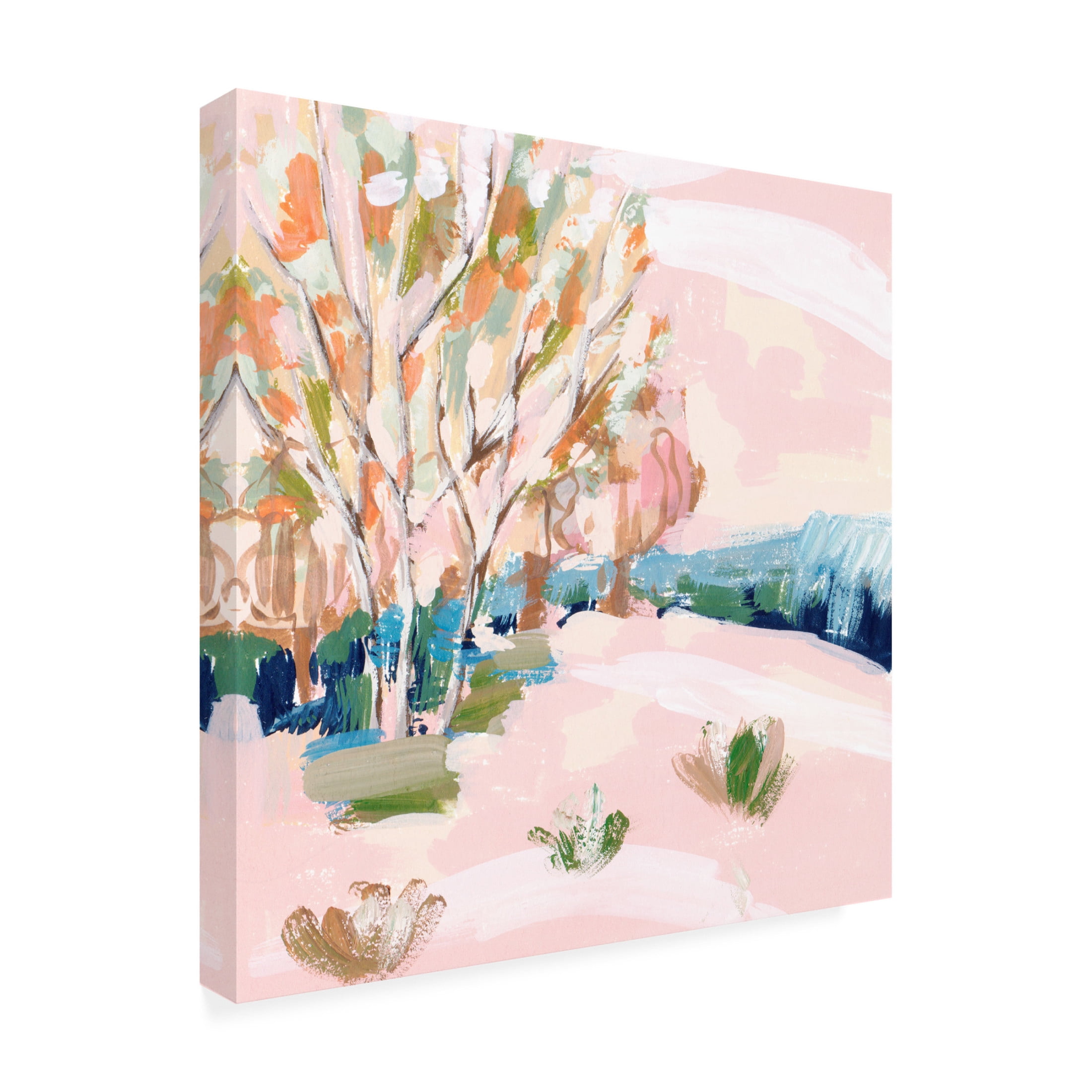 Canvas Wall Art - Melissa Wang 'Cherry Spring I' Wall Art for Living Room, Bedroom, or Office Décor by Trademark Fine Art - 24 x 24 Inches