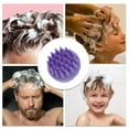 thumbnail image 6 of Unique Bargains 1 Pc Handheld Hair Shampoo Brush for Head Massage 3.46"x3.46" Purple, 6 of 6
