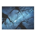 thumbnail image 2 of MYPOP Forest Night Sky Starry Night Cotton Linen Tablecloth 60x84 Inches, Meteor Milky Way Galaxy Celestial Tree Table Cloth Cover for Kitchen Party Home Decor, 2 of 6