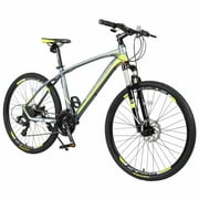 Piscis Adults 26 In., Mountain Hybrid Bicycle, 24 Speed Suspension with Dual Disc Brake Aluminum Frame City Bikes for Men and Women