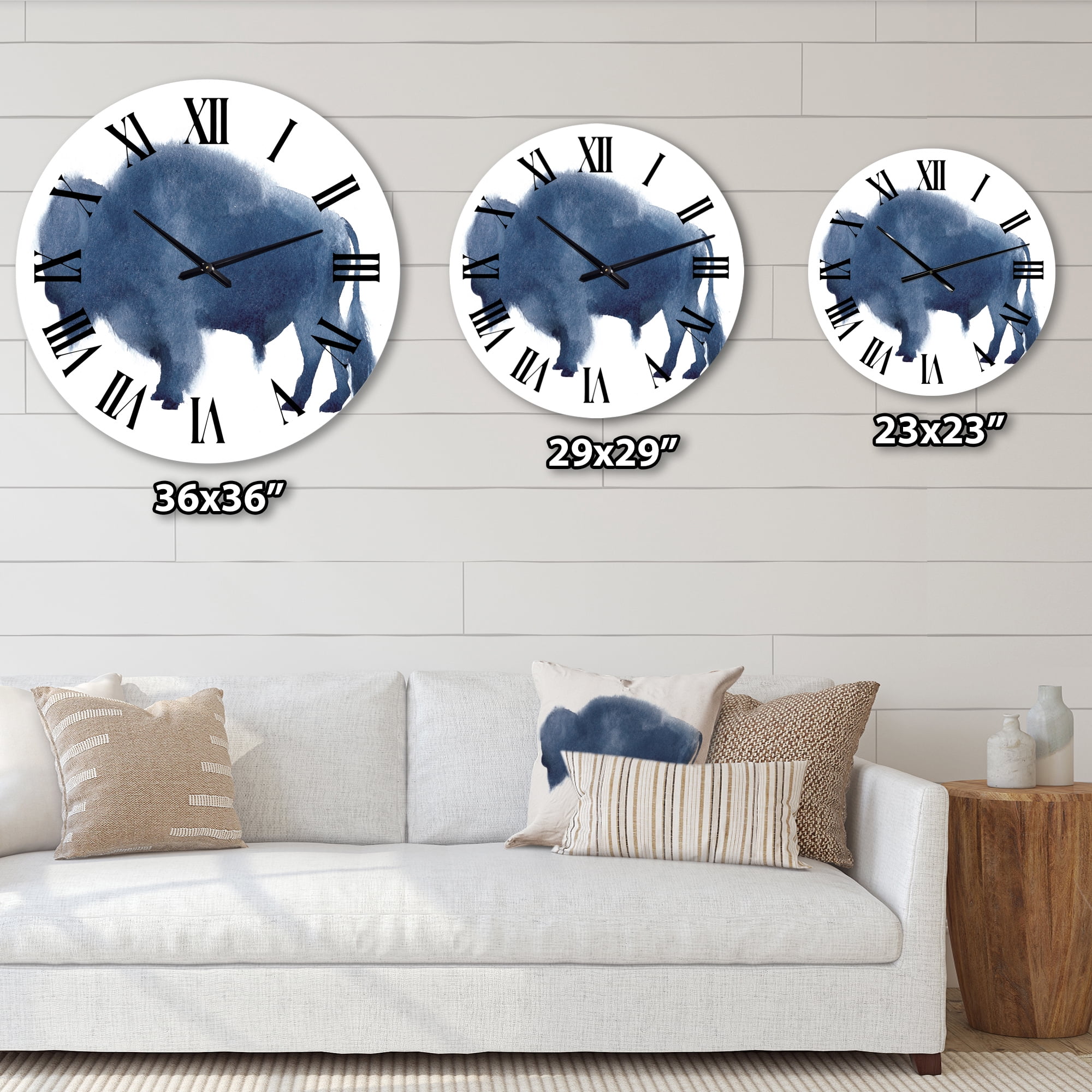 Designart 1 in Farmhouse Wall Clock