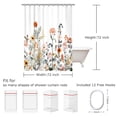 thumbnail image 4 of Cortina de ducha LIVILAN de poliéster con flores florales 180 x 180 cm, 4 of 6
