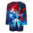 thumbnail image 3 of Elvqul Womens T-Shirts Clearance Under 5 Tops Eagle 4th of July Pullover Crew Neck Patriotic American Flag 3/4 Sleeve Shirts for Ladies, 3 of 5