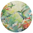 thumbnail image 3 of Flower Hummingbird Round Rugs -Washable Non-Slip Small Round Area Rug Throw Soft Circle Rugs for Bedroom, Modern Print Indoor Carpet for Entryway Sofa Living Room, 3 of 6
