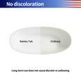 thumbnail image 6 of Rainlex 59" Freestanding Bathtub, Oval Shaped Stone Resin Freestanding Tubs, Solid Surface Matte White Soaking Tub with Overflow and Pop-up Drain RX-S05-59, 6 of 12