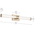 thumbnail image 5 of 55197CPZLED Kichler Lighting Laurene - 96W 2 LED Fluted Glass Large Linear Bath Vanity-5 Inch Tall and 31 Inch Wide-Champagne Bronze Finish, 5 of 5