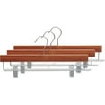 thumbnail image 2 of The Great American Hanger Company Bamboo Bottoms Hanger with Adjustable Cushion Clips, Eco-Friendly 14 Inch Flat Wooden Hangers with Chrome Swivel, 2 of 3