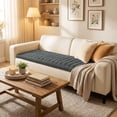 thumbnail image 2 of decorUhome Couch Covers for 4 Cushion Couch Sofa, Non Slip Fuzzy Couch Covers for Pets, Washable Slipcover for Dogs(Dark Grey, 27.6" x 88"), 2 of 10