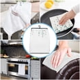 thumbnail image 4 of Teal Grey Floral White Kitchen Towel Cleaning Cloth Microfiber Soft Household Super Absorbent Dish Washing Cloth, 4 of 6