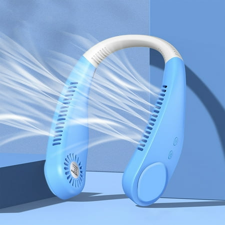

Ycolew Portable Neck Fan Hands Free Bladeless Neck Fan 360° Cooling Hanging Fan USB Rechargeable Personal Neck Fan Headphone Design Neck Air Conditioner with 3 Wind Speed for Outdoor Indoor