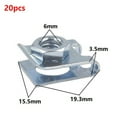 thumbnail image 1 of 20x Car License Plate Fastener Buckle Metal Screw 6mm Nut U-Type Clips Retainers, 1 of 7
