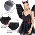 thumbnail image 4 of Disfraz de ángel de Halloween para mujer, disfraz de diablo para mujer, alas de ángel, halo, alas de diablo, cuernos de diablo y tenedor, tutú negro para mujer, Halloween, 4 of 4