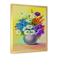 thumbnail image 2 of Designart 'Still Life A Bouquet Of Red Blue & White Flowers' Traditional Framed Art Print, 2 of 4