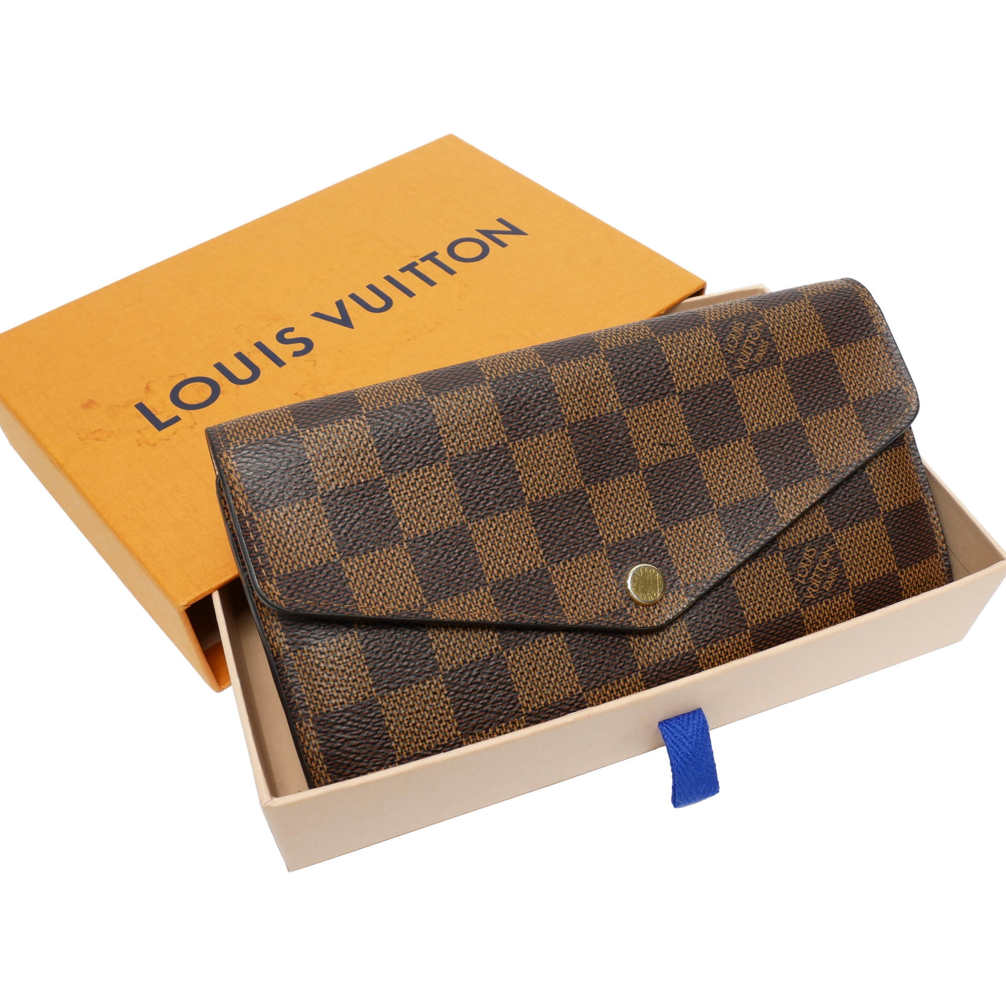 Louis Vuitton Brown Men's Damier Chain Accordion Wallet