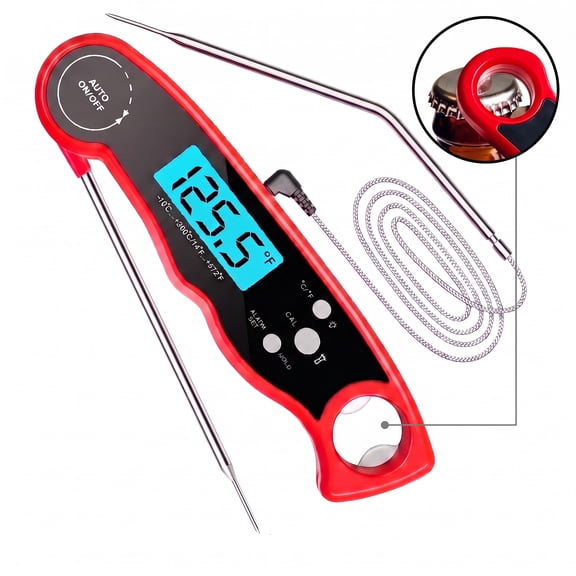 DAYBETTER Digital Meat Thermometer,Instant Read Thermometer with Dual Probe,Food Thermometer for Oven, Candy, BBQ, Grill, Smoker & Oil Fry, Gifts for Men, Kitchen Essentials