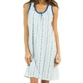 thumbnail image 5 of Casual Nights Women's Cotton Sleevless Nightgown Chemise, 5 of 5
